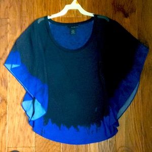 Calvin Klein small top with sheer sleeves